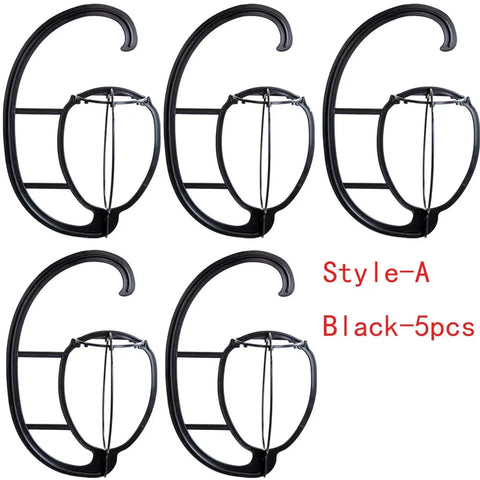 5pcHanging Wig Stand For Wigs White Black Wig Hanger Wig Stand Collapsible Wig Holder Durable Wig Display Wig Stand for All Wigs