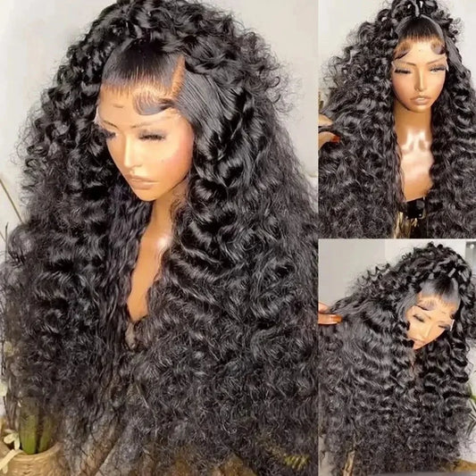 250 Density Deep Wave Lace Front Wig 13x6 Hd Lace Frontal Wig 4x4 13x4 Curly Human Hair Wigs For Women 360 Pre Plucked Lace Wig