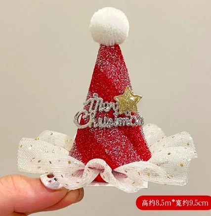 Christmas Hairpin Cute Christmas Hair Accessories Female Plush Bow Autumn And Winter Wash Christmas Hairband Jewelry