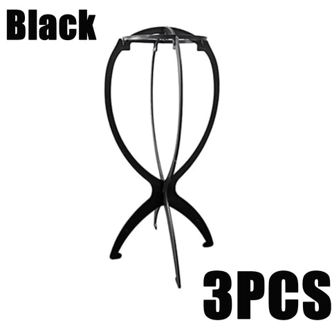 1/2/3pcs Folding Wig Stand Plastic Portable Hat Display Stand Adjustable Durable Barbershop Fashion Model Holder Home Salon Use