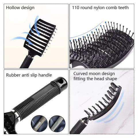 Hair Brush Girls Hair Scalp Massage Comb Women Wet Curly Hair Brush for Salon Hairdressing Styling Tool