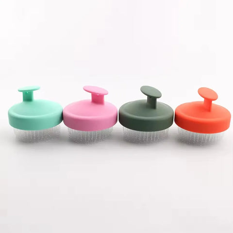 Soft Silicone Bristles Scalp Massage Brush Hair Washing Scalp Exfoliator Brush Hair Scrubber Hair Scalp Massager Shampoo Brush