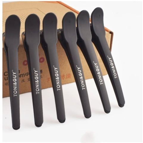 12pcs Hairdressing Hair Clip Salon Professional Women's Braided Tools Black Plastic Hairpin Clamps Claw Section Alligator Clips