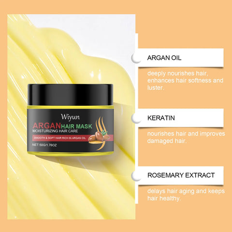 Magical Argan Oil Hair Mask Deep Repair Dry Damaged Hair Smoothing Shiny Mask Essence Hair Restore Shiny Hair Care Conditioner