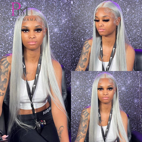 13x6 Cyan Blue Lace Front Wig Body Wave Light Green Lace Front Wig Human Hair Pre Plucked Blonde 613 Lace Frontal Wigs For Women