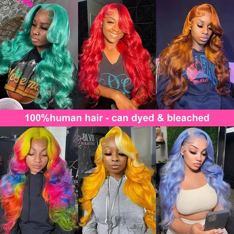 Blonde HD Body Wave Human Hair Lace Front Glueless Wig 30 40 High Inch 250 Density 13x4 613 Lace Frontal 13x6 Honey Wigs Women