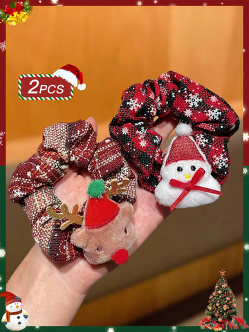 2pcs Ladies Cute Christmas Hair Accessories Hair Bands Party Celebration Roleplay Women's Hair Accessories Christmas Gifts