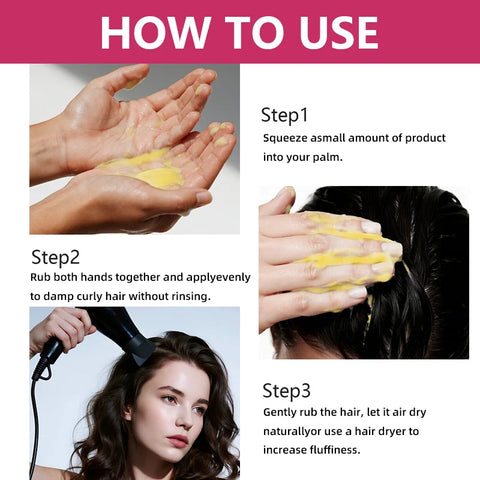 YUITIKUE 7-in-1 Curl Hair Mask, All-in-One Hair Care and Styling, Heat Damage Protection, Contains Shea Butter and Castor Oil