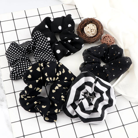5Pcs/Lot Girl Pink Red Hair Band Accessories Fashion Large Hair Ties Solid Color Elastic Scrunchies For Women Ponytail Hairstyle