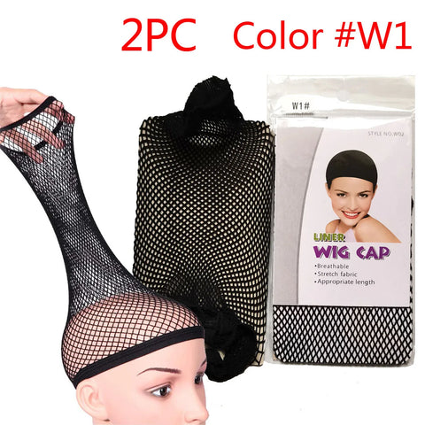 2 Pieces Hair Nets Open/Close Ended Wig Cap Mesh Stocking Caps Weaving Wig Hairnet for Women