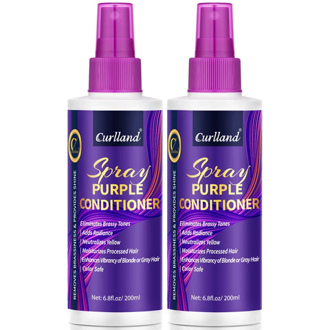 Purple Conditioner Eliminates Brassy Tones,Moisturizer Detangler Spray,Enhances of Blonde Gray Hair Adds Vitality Christmas Gift