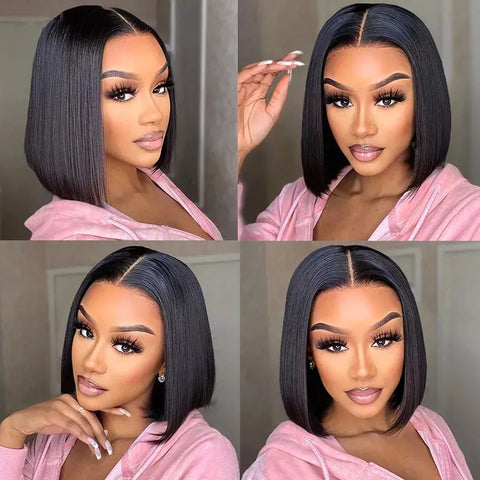 250 Density Short Bob Straight 12 14 16 18 Inch Lace Front Wig 13x6 HD Black Lace Frontal Wigs 13x4 Human Hair Natural Brazilian