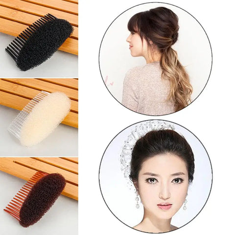 1PC Portable Modelling Fluffy Sponge Clip Stick Hair Modelling Braid Tool Women Fashion Bun Maker Hair Styling Accessories Hot