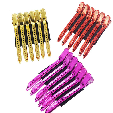 12pcs Alligator Hair Clips Hairdressing Clamps Claws Barber Sectioning Clip Crocodile Hairpin Hair Styling Tools pince cheveux