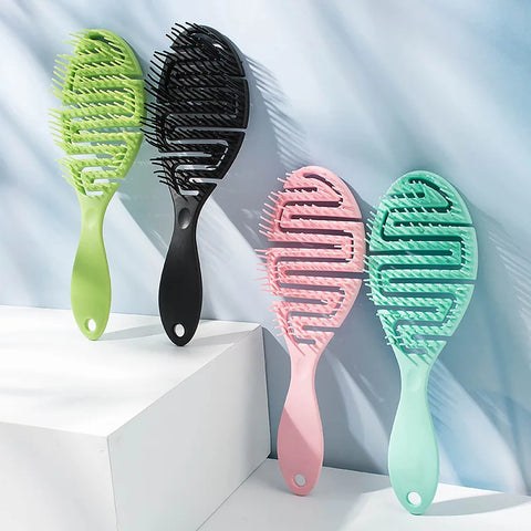 Hollow Out Wet Curly Hair Brushes Detangling Hair Comb Hair Brush