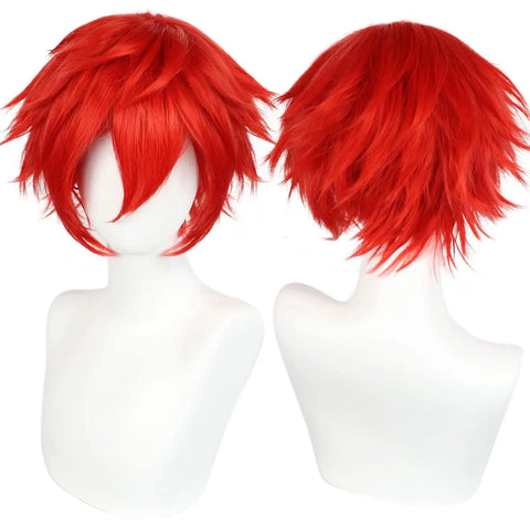 Short Black Men's Cosplay Synthetic Wig for Halloween Christmas Event Costume Party Black Men Wig for Men Women Anime Cosplay