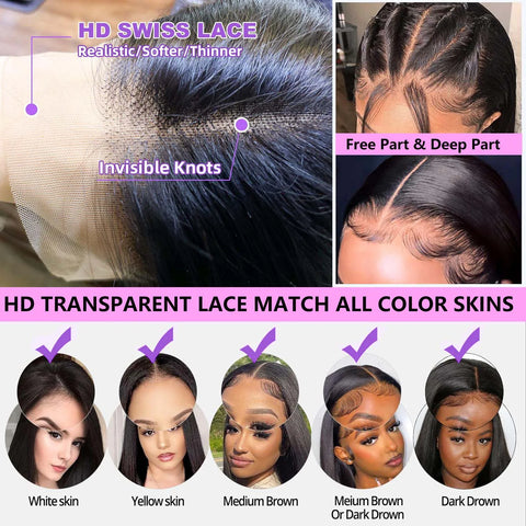 Straight Short Bob 13x4 13x6 Hd Lace Front Human Hair Wigs 4x4 5x5 Lace Closure Wig Brazilian Black Wig For Women Cheap On Sale