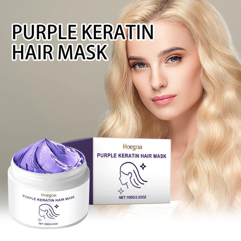 Purple Keratin Hair Care Mask Treatment Hairs Conditioner Hair Essential Oil Nourishing for Dry Damaged Smoothing Hair Care