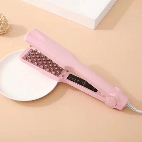 3D Grid Hair Crimper Volumizer Ceramic Professional Hair Fluffy Corrugated Curler Flat Iron Corn Hair Splint Perm 4 Temperatures
