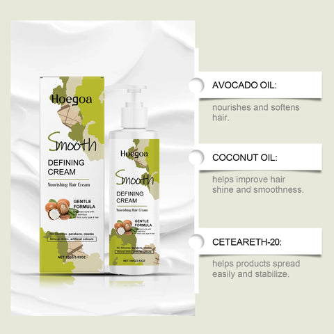 Hair Styling Cream Moisturizing Nourishing Frizz Control Shine Enhancer Natural Hold All Hair Types Non Greasy Long Lasting