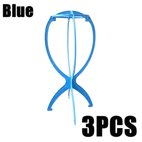1/2/3pcs Folding Wig Stand Plastic Portable Hat Display Stand Adjustable Durable Barbershop Fashion Model Holder Home Salon Use