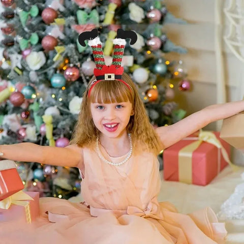 Christmas Cosplay Hair Hoop Merry Christmas Xmas Hat Santa Claus Leg Girl Boys Festival Party Headband Women Men Head Decoration