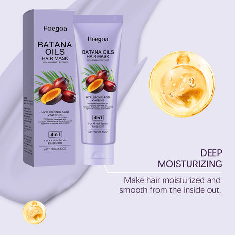 Batana Oil Hair Mask Straightening Hair Anti Loss Deep Nourish Smoothing Repair Damaged Split Hair Growth Dense Hair Conditioner