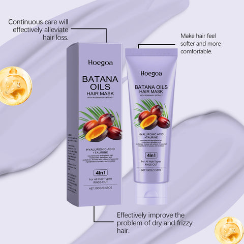 Batana Oil Hair Mask Straightening Hair Anti Loss Deep Nourish Smoothing Repair Damaged Split Hair Growth Dense Hair Conditioner