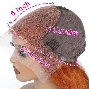 250% Density Ginger Orange 30 40 Inch Body Wave 13x6 HD Lace Front Wig Human Hair #350 Colored Wig Human Hair For Women