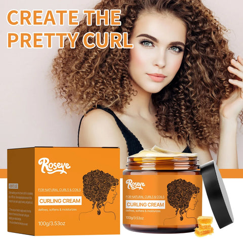 Curly hair Styling cream,enhances the elasticity and shine of curly hair,moisturizing and smoothing formula,  easy to set