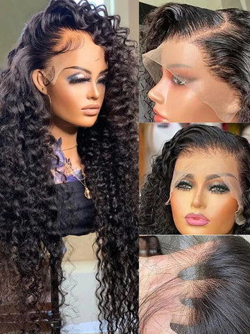 30 40 42 Inch Deep Wave Lace Front Wig 13x6 Hd Lace Frontal Wig 13x4 Curly Human Hair Wigs For Women 4x4 5x5 360 PrePlucked Lace