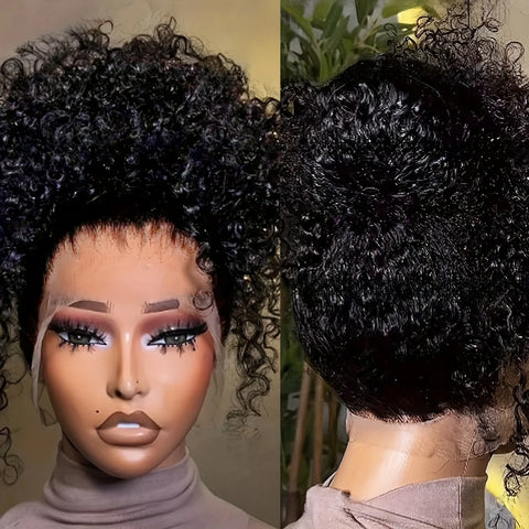 Women's 360 HD Lace Front Glueless Wig - 250Density Human Hair Deep Wave 13x4 13x6 Lace Frontal with Pre-Plucked Hairline