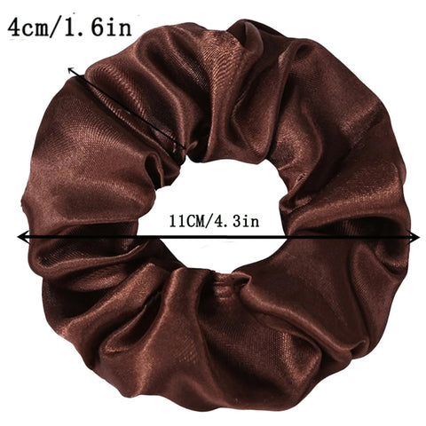 12/18/20PCS Satin Colorful Intestine Hair Band Hair Accessories hair scrunchies Headwear For Ponytail Cute Causal Women