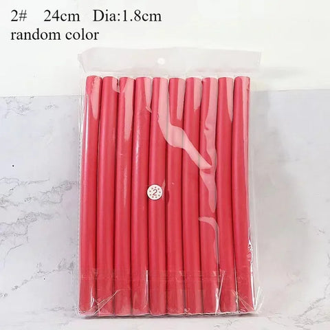 10pcs Flexible Hair Curling Rod Hair Curler Makers Soft Foam Bendy Twist Curls Flexi Rollers Styling Tools Hair Roller No Heat