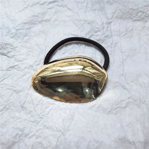 Hot Korean Fashion Metal Irregular Double-Layer Hair Bands Rope Women Headband Elastic Hairband Ponytail Holder Hair Accessories