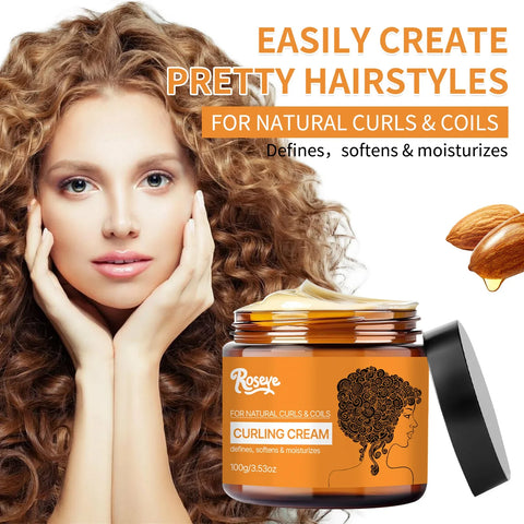 Curly hair Styling cream,enhances the elasticity and shine of curly hair,moisturizing and smoothing formula,  easy to set