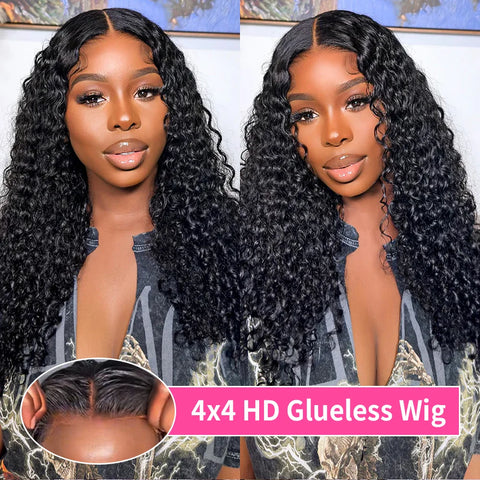 250% Kinky Curly 13x6 HD Lace Frontal Wig Wear Go Glueless Wig Afro Curly Human Hair Wigs 7x5 HD Transparent Lace Closure Wig