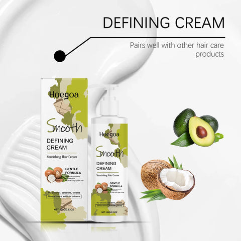 Hair Styling Cream Moisturizing Nourishing Frizz Control Shine Enhancer Natural Hold All Hair Types Non Greasy Long Lasting