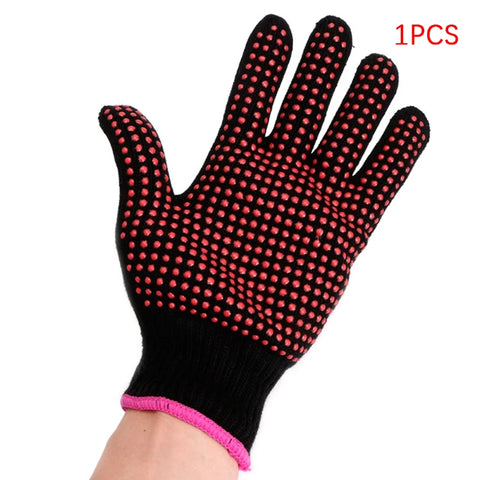 New Double-sided Hair Straightener Perm Curling Hairdressing Heat Resistant Finger Glove Hair Salon Styling Gloves