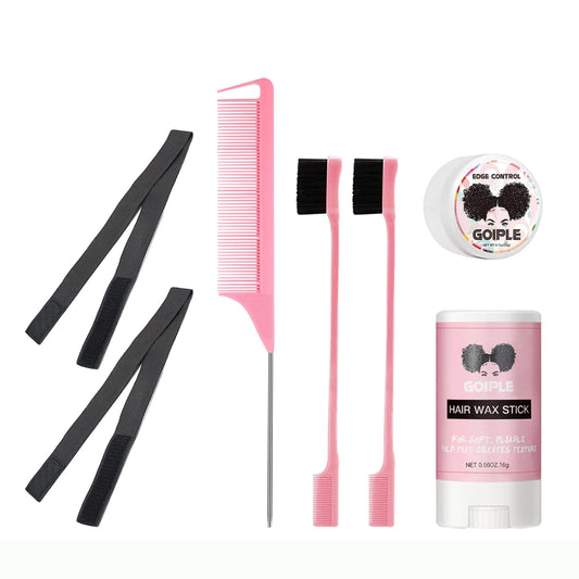 GOIPLE Laying Edges And Wig Accessories Wax Stick Edge Control Gel With Black Adjustable Wig Bands For Lace Frontal And Install
