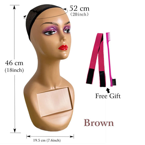 Plastic Mannequin Model Head for Display Wigs  Plastic Mannequin Head For Wig Stand For Wigs Display Making Wigs Manikin Head