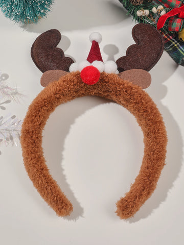 Winter Holiday Headbands,Cute Christmas Antler Hairbands for Women Girl Party Holiday Favors Photos Booth Hair Accessories