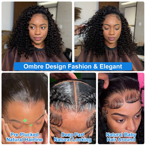 Xcurly Curly Short Bob Human Hair Wigs 13x4 13X6 HD Lace Frontal Wig Brazilian Deep Wave 5x5 Closure Wig For Women Pre Plucked
