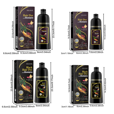 Hair Color Dye Shampoo Gray White Cover Natural Fast Dye Repair Dry Damaged Cleaning Nourishing Roots Restore Black Hair Shampoo