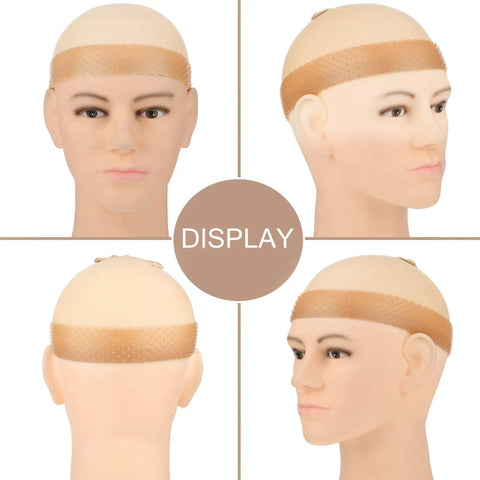 1 Silicone and 4 Wig Cap Stocking Wig Caps Non-Slip Stretchy Nylon Wig Caps For Women, Soft And Breathable Close End Wig Caps