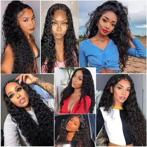 Upgraded V Part Wig Kinky Curly Wig Brazilian 32inch Natural Color Deep Wave Human Remy Hair For Women