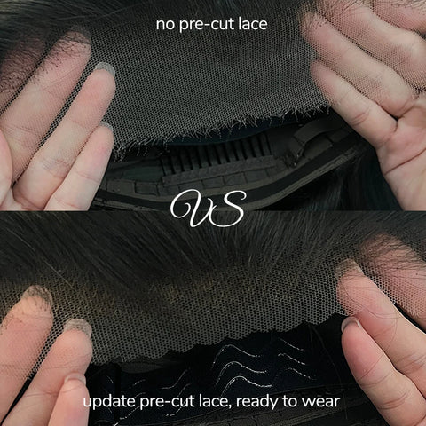PartingMax Water Wave 7x6 Lace Glueless Wigs Prebleached HD Lace Frontal Wig Bleached Knots Swiss Lace Closure Wig with Babyhair