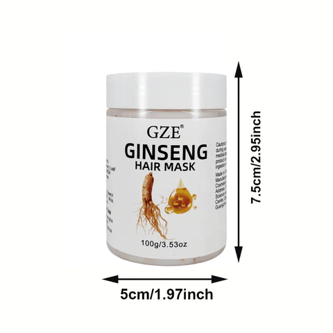 GZE Ginseng Hair Mask Deep Repair Conditioning Treatment for Damaged & Dry Hair - With Ginseng Extract for Nourishment, Strength