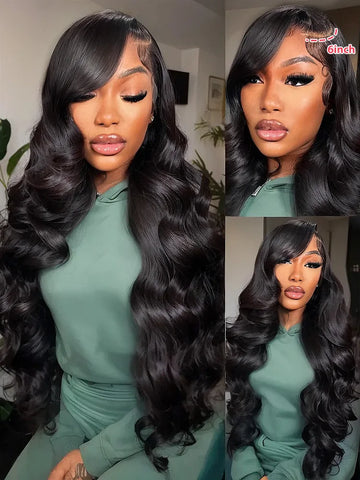 Wear Go HD 250 Density 13x6 Body Wave Lace Frontal Human Hair Wig 30 40 Inch 13x4 Lace Front Wigs Brazilian 5x5 Closure Glueless