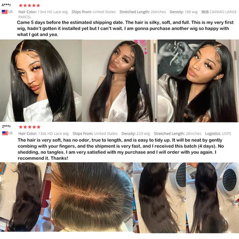 30 40 inch13x5 13x7 Lace Closure Wig Brazilian 13x4 Lace Frontal Wig 13x6 Hd Straight Lace Front Human Hair Wigs For Black Women